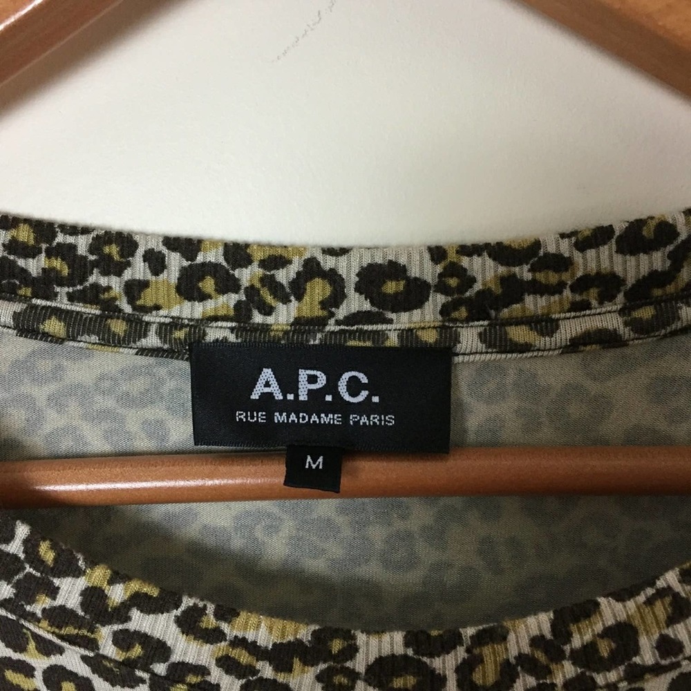 A.P.C. Leopard Print Pullover Crewneck Sweater - image 4
